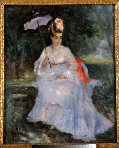 Revoir Renoir : Femme a l’ombrelle ou Lisa, 1872 ! Huile sur toile, 46 x 37.9 cm ! Collection Laurence Vanommeslaghe! © Vincent Everarts!